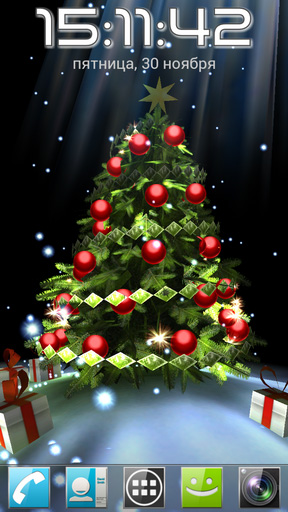 Android Hintergrundbilder Weihnachtsbaum 3D kostenlos auf den Desktop herunterladen. 