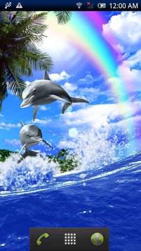 Android Hintergrundbilder Der blaue Delfin kostenlos auf den Desktop herunterladen. 
