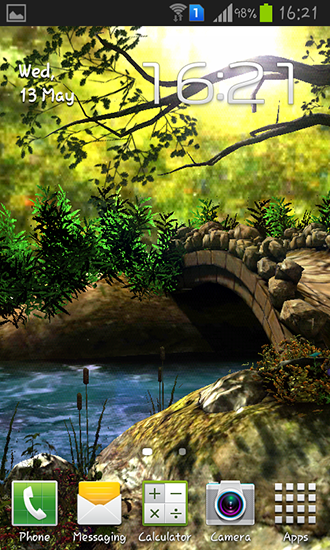 Android Hintergrundbilder Fantasywald 3D kostenlos auf den Desktop herunterladen. 