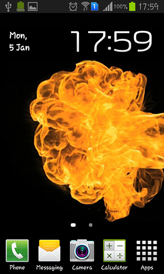 Android Hintergrundbilder Explosion der Flammen kostenlos auf den Desktop herunterladen. 