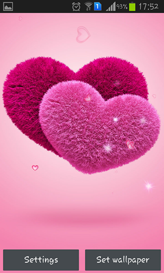 Android Hintergrundbilder Flauschige Herzen kostenlos auf den Desktop herunterladen. 