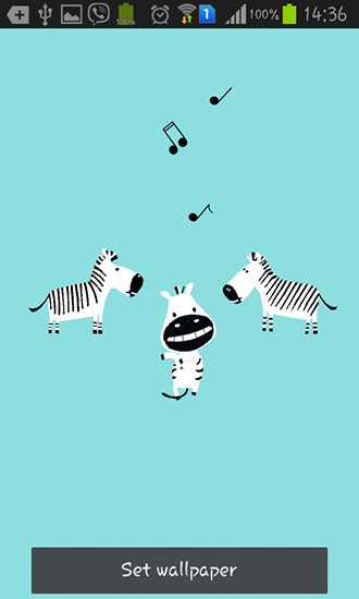 Android Hintergrundbilder Lustiges Zebra kostenlos auf den Desktop herunterladen. 