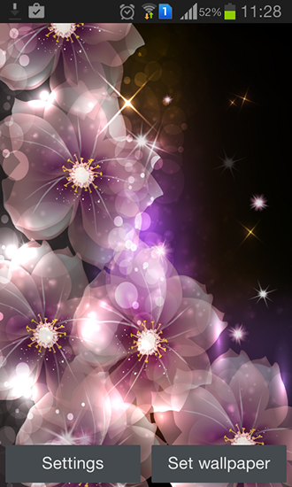 Android Hintergrundbilder Leuchtende Blumen kostenlos auf den Desktop herunterladen. 