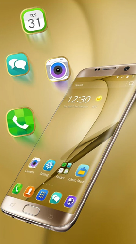 Bildschirm screenshot Gold Thema für Samsung Galaxy S8 Plus  für Handys und Tablets.
