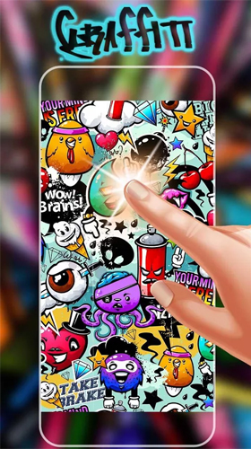 Bildschirm screenshot Graffiti Wand  für Handys und Tablets.