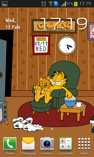 Android Hintergrundbilder Trautes Heim: Garfield kostenlos auf den Desktop herunterladen. 