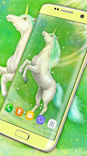 Bildschirm screenshot Majestätisches Einhorn  für Handys und Tablets.