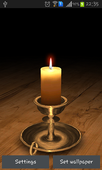 Android Hintergrundbilder Brennende Kerze 3D kostenlos auf den Desktop herunterladen. 