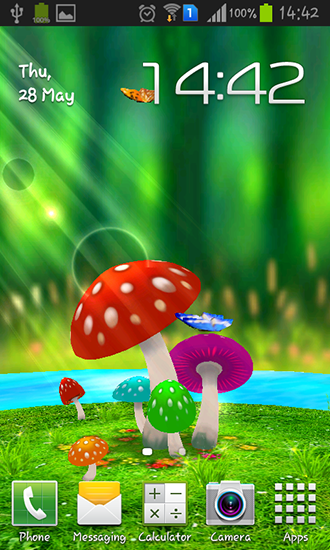 Android Hintergrundbilder Pilze 3D kostenlos auf den Desktop herunterladen. 
