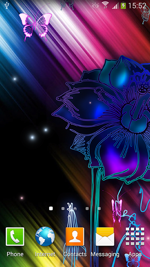 Android Hintergrundbilder Neon Schmetterlinge kostenlos auf den Desktop herunterladen. 