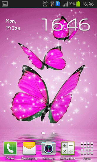 Android Hintergrundbilder Pinker Schmetterling kostenlos auf den Desktop herunterladen. 