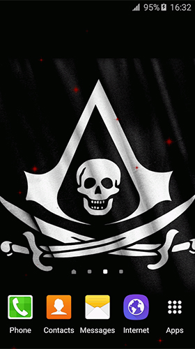 Bildschirm screenshot Piratenflagge  für Handys und Tablets.