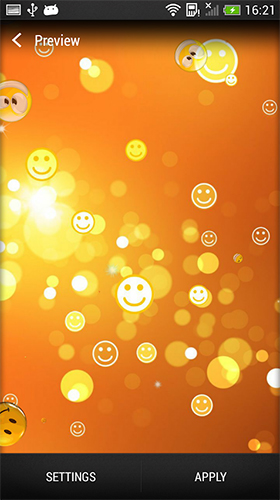 Bildschirm screenshot Smiley für Handys und Tablets.