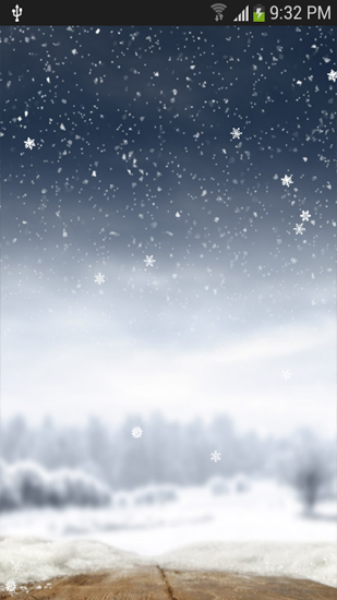 Bildschirm screenshot Schneefall  für Handys und Tablets.