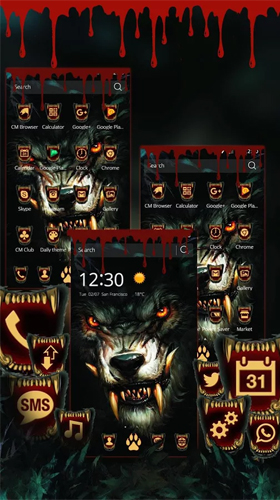 Bildschirm screenshot Stacheliger Blutiger Königswolf  für Handys und Tablets.