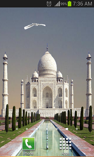Bildschirm screenshot Taj Mahal für Handys und Tablets.