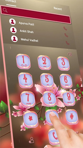 Bildschirm screenshot Durchsichtige Kirschblüte  für Handys und Tablets.