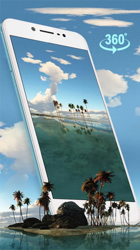 Bildschirm screenshot Tropische Insel 3D  für Handys und Tablets.