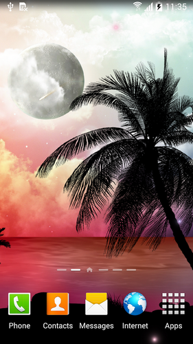 Android Hintergrundbilder Tropische Nacht kostenlos auf den Desktop herunterladen. 