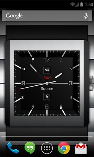 Android Hintergrundbilder Quadratische Uhr Lite kostenlos auf den Desktop herunterladen. 