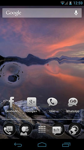 Bildschirm screenshot Waterize für Handys und Tablets.