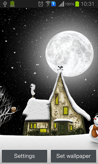 Android Hintergrundbilder Winternacht kostenlos auf den Desktop herunterladen. 