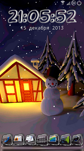 Android Hintergrundbilder Winter Schnee in Gyro 3D kostenlos auf den Desktop herunterladen. 