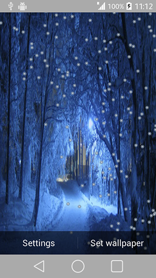 Android Hintergrundbilder Winterlicher Schneefall kostenlos auf den Desktop herunterladen. 