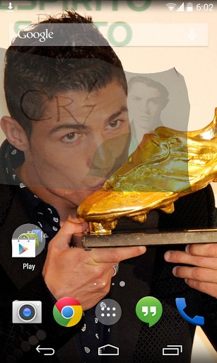 Bildschirm screenshot 3D Cristiano Ronaldo für Handys und Tablets.