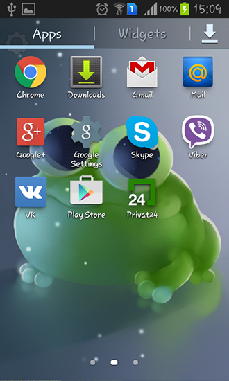 Bildschirm screenshot Apfelfrosch für Handys und Tablets.