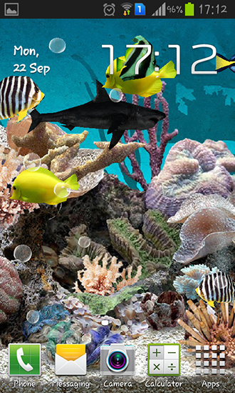 Bildschirm screenshot Aquarium 3D für Handys und Tablets.