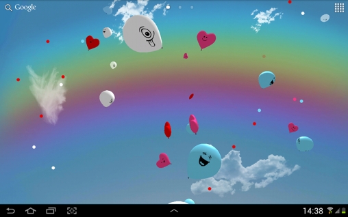 Bildschirm screenshot Luftballoons 3D für Handys und Tablets.