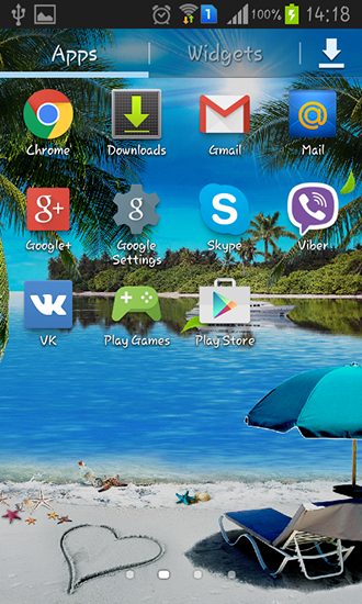 Bildschirm screenshot Strand für Handys und Tablets.