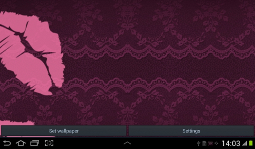 Bildschirm screenshot Schwarz und Pink für Handys und Tablets.
