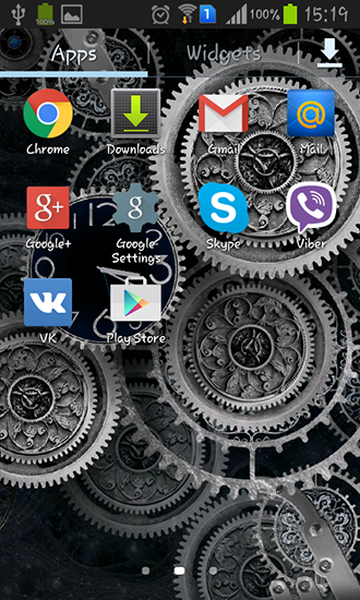 Bildschirm screenshot Schwarze Uhr für Handys und Tablets.