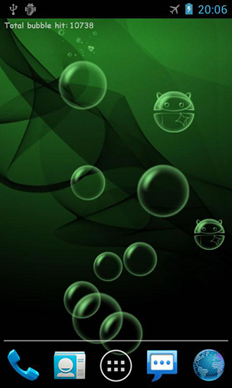 Bildschirm screenshot Bubble Live Wallpaper für Handys und Tablets.