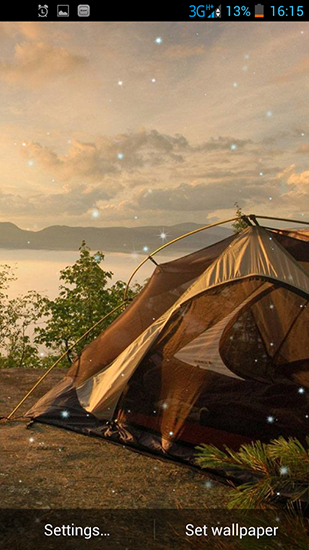 Bildschirm screenshot Camping für Handys und Tablets.