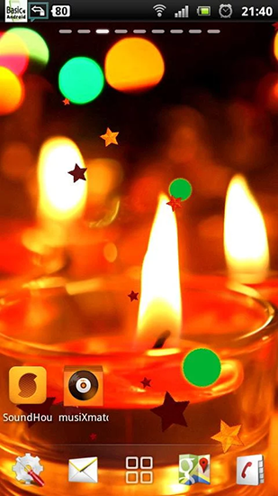 Bildschirm screenshot Kerze für Handys und Tablets.
