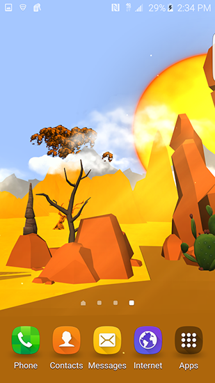 Bildschirm screenshot Cartoon-Wüste 3D für Handys und Tablets.