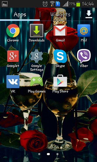 Bildschirm screenshot Champagner für Handys und Tablets.