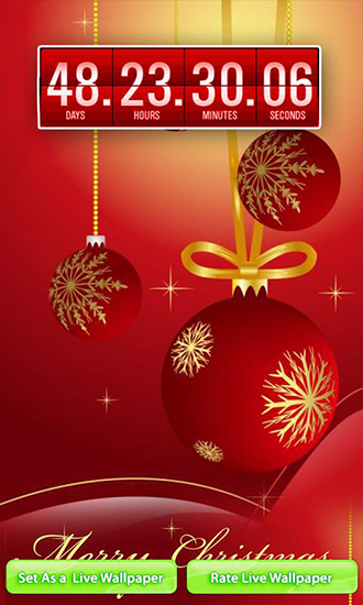 Bildschirm screenshot Weihnachten: Countdown für Handys und Tablets.