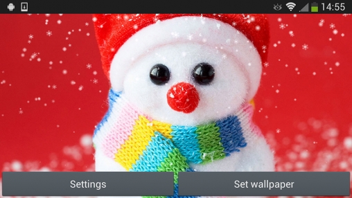 Bildschirm screenshot Weihnachts Schneemann für Handys und Tablets.