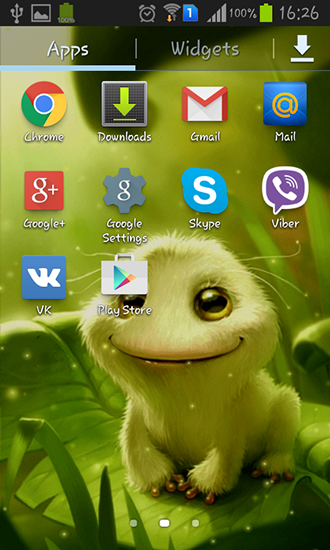 Bildschirm screenshot Niedlicher Alien für Handys und Tablets.