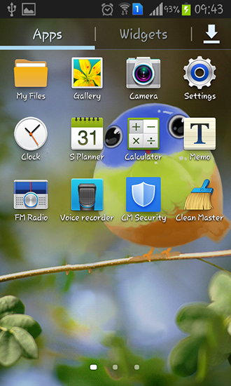 Bildschirm screenshot Süßer Vogel für Handys und Tablets.