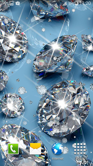 Bildschirm screenshot Diamanten für Mädchen für Handys und Tablets.