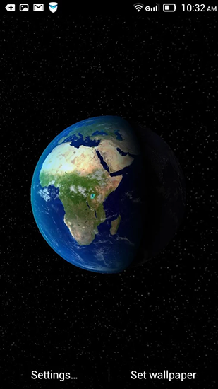 Bildschirm screenshot Dynamische Erde für Handys und Tablets.