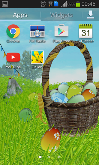 Bildschirm screenshot Ostern: Wiese für Handys und Tablets.