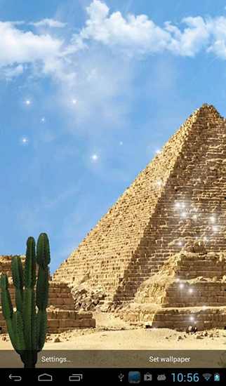 Bildschirm screenshot Ägyptische Pyramiden für Handys und Tablets.