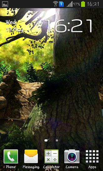 Bildschirm screenshot Fantasywald 3D für Handys und Tablets.