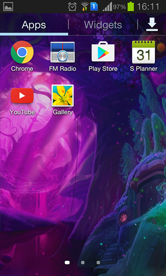 Bildschirm screenshot Fantasywelten für Handys und Tablets.
